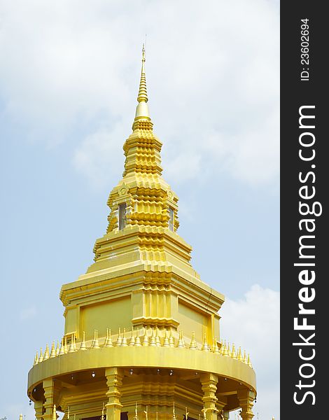 The top of the pagoda at Wat-Pa-Sawang-Boon Temple ,500 pagodas Buddhism temple at Saraburi,Thailand