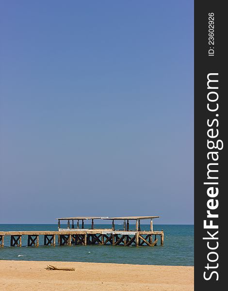 Old Fish Pier in the Clear. Old Fish Pier in the Clear.