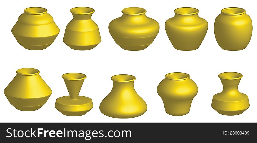 Vector illustration of kitchen pots
