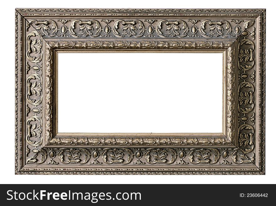 Isolated blank elegance classic photo frame with clipping path. Isolated blank elegance classic photo frame with clipping path