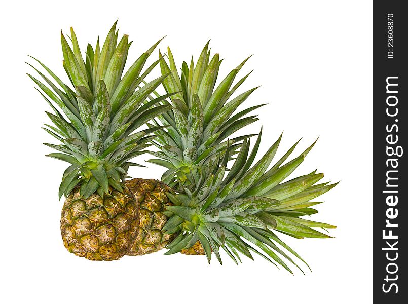 Fresh pineapple isolated on white background