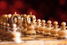 Chess Board Focus To White King Stock Image Chess Board Focus To White King Stock Image
