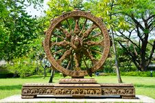 Wheel Of Dhamma Of Buddhism Royalty Free Stock Photography Wheel Of Dhamma Of Buddhism Royalty Free Stock Photography