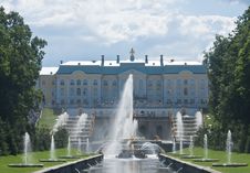 Grand Cascade Fountains At Peterhof Palace Garden Royalty Free Stock Photos Grand Cascade Fountains At Peterhof Palace Garden Royalty Free Stock Photos