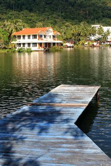 Pier On Lake Royalty Free Stock Photo Pier On Lake Royalty Free Stock Photo