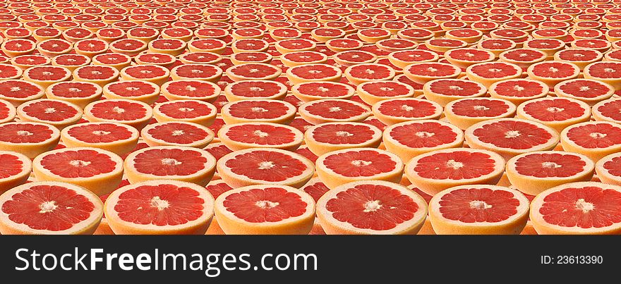 Slices Of Grapefruit.