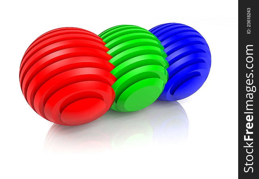 Sliced RGB balls