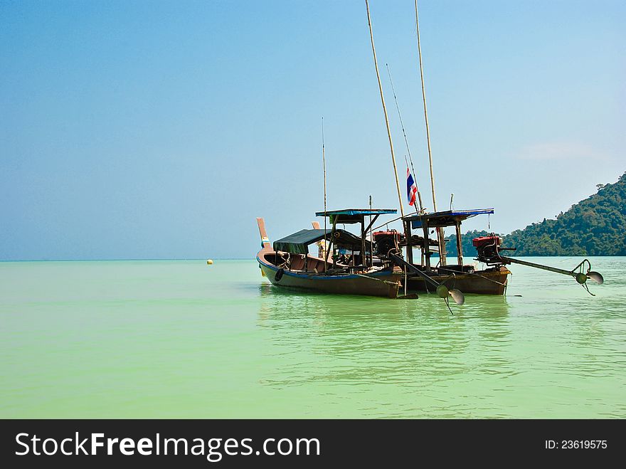 Fishing boat at Surin island in Thailand