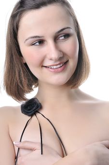 Closeup Portrait Of Beautiful Smiling Girl Stock Photography Closeup Portrait Of Beautiful Smiling Girl Stock Photography