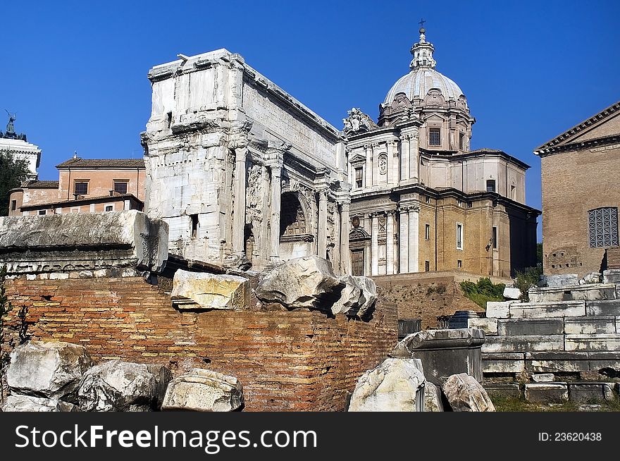 The ruins of Rome, the Forum Romano