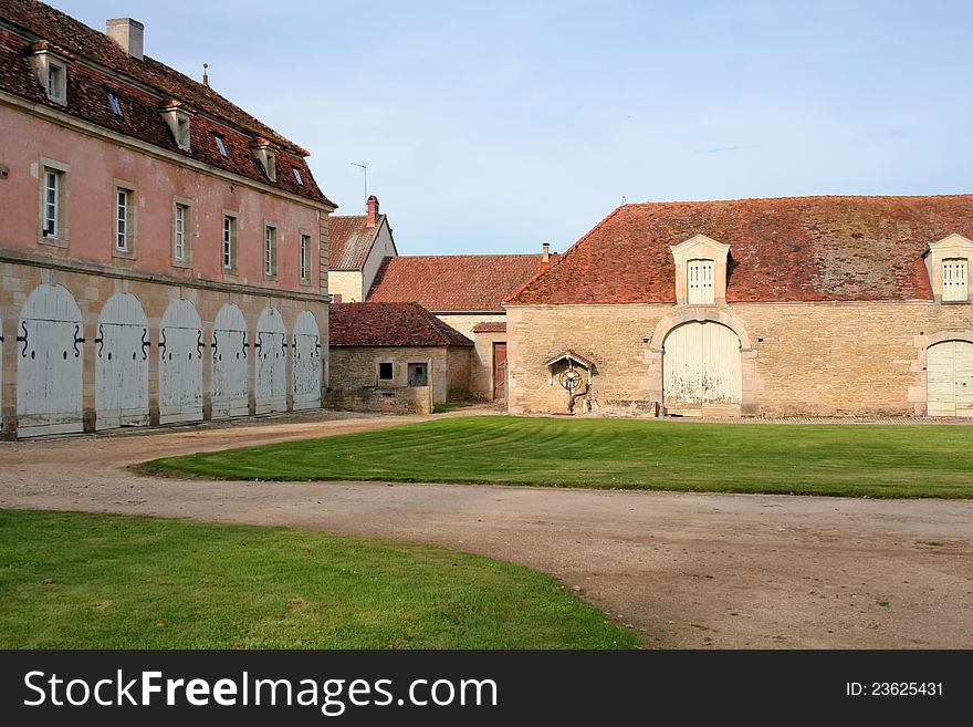 The chateau de Commarin (castle) is located in Burgundy, France.