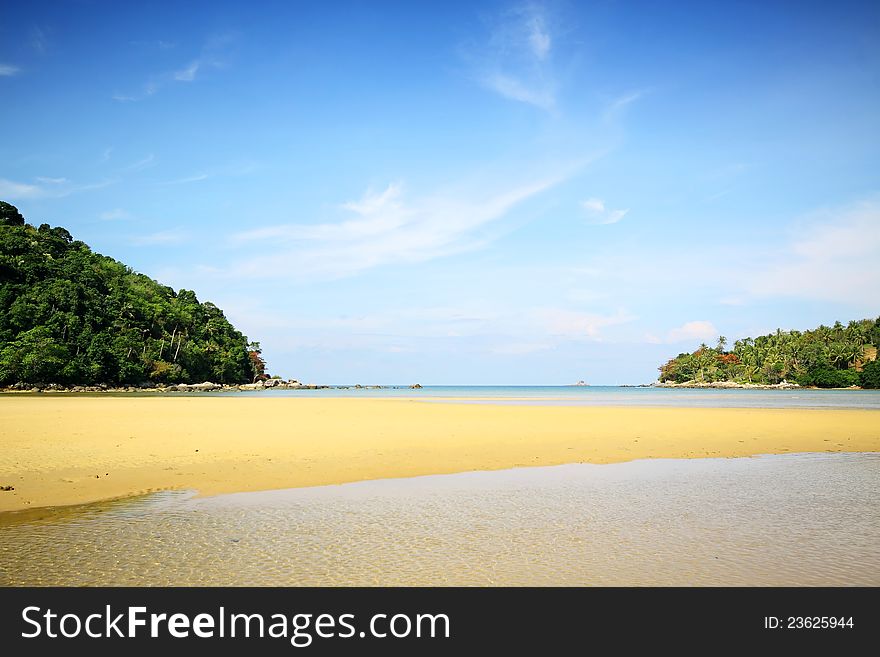 Layan beach at phuket thailand