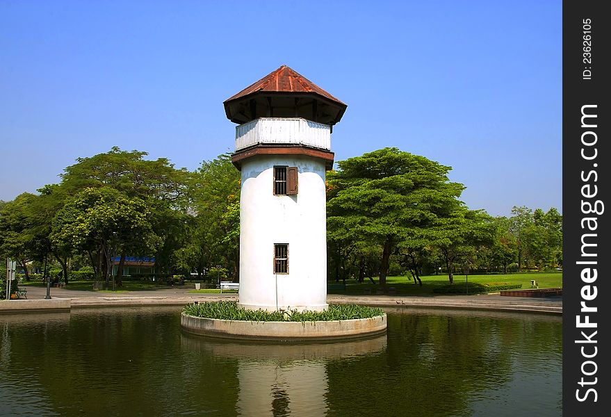 Old prison tower in the park