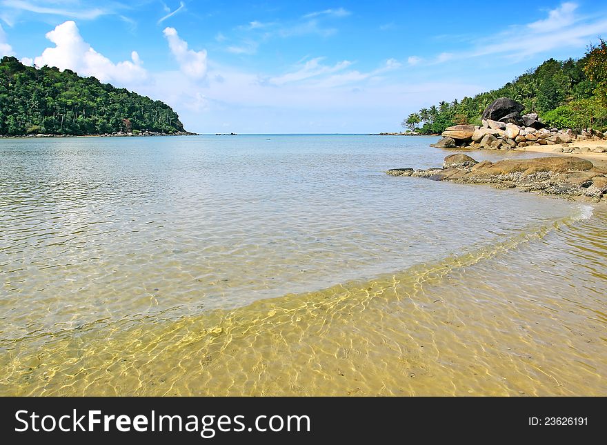 Layan beach in phuket thailand