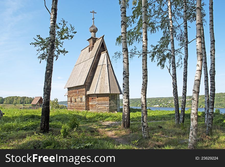 Wooden church of the Resurrection of Christ on the Levitan's Mount (1699). Ples, Russia. Wooden church of the Resurrection of Christ on the Levitan's Mount (1699). Ples, Russia