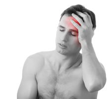 Man With Headache Isolated On White Background Royalty Free Stock Photo