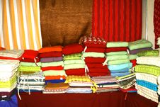 Colorful Cotton Fabrics Royalty Free Stock Photos