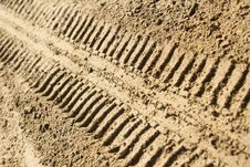 Tire Tracks In Sand Stock Photo Tire Tracks In Sand Stock Photo