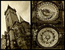 Prague Astronomical Clock Stock Image