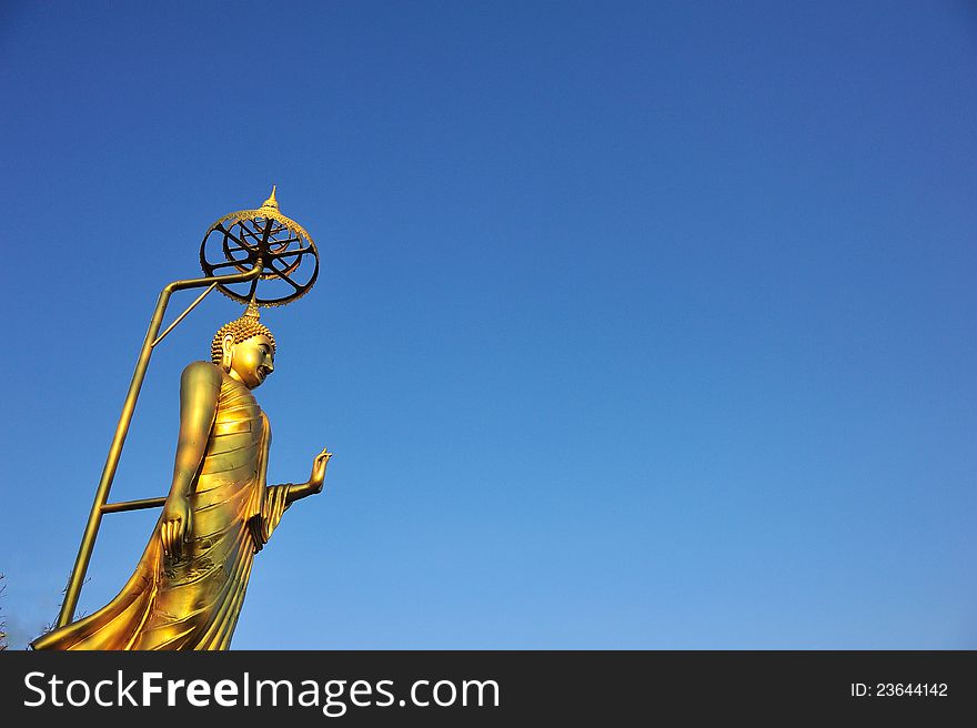 Big Buddha temple in Nakhon Sawan, Thailand.