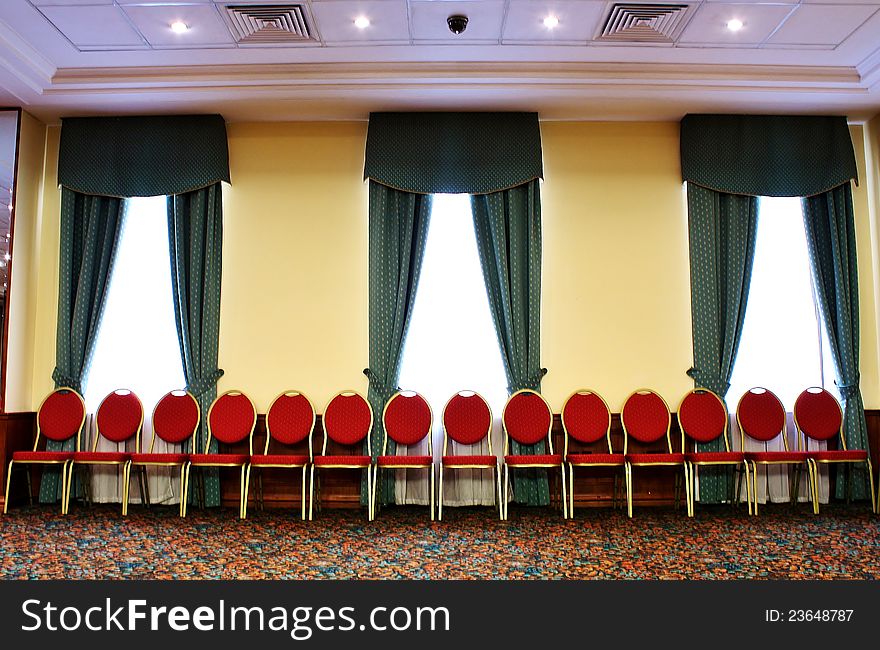 Interior of the hall conference center. Interior of the hall conference center