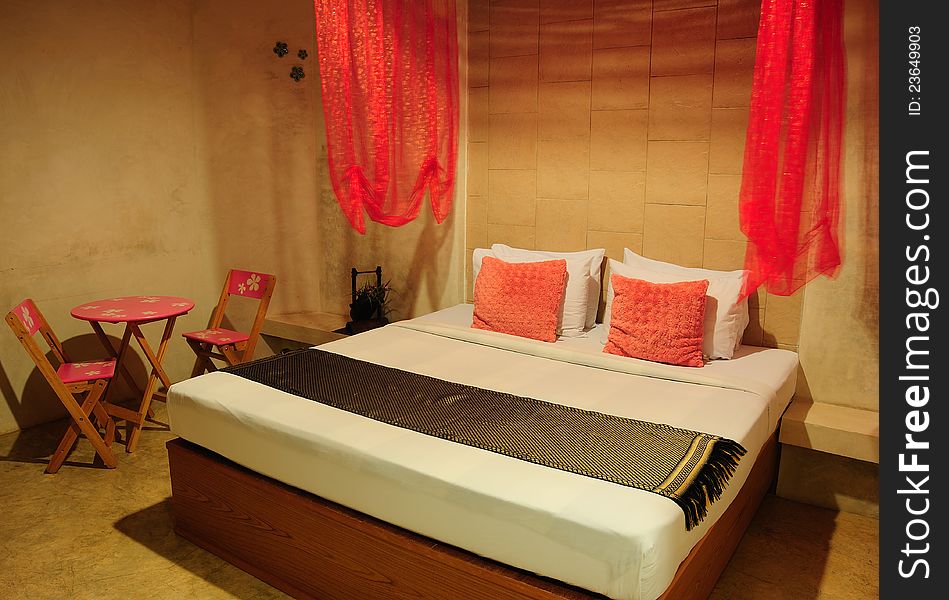 Bedrooms in the chic hotel. Bedrooms in the chic hotel.