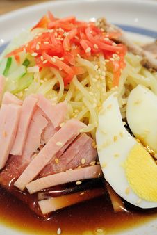 Japanese Cold Noodles Salad Royalty Free Stock Image Japanese Cold Noodles Salad Royalty Free Stock Image