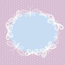 Greeting Card With Openwork Butterflies Stock Images Greeting Card With Openwork Butterflies Stock Images