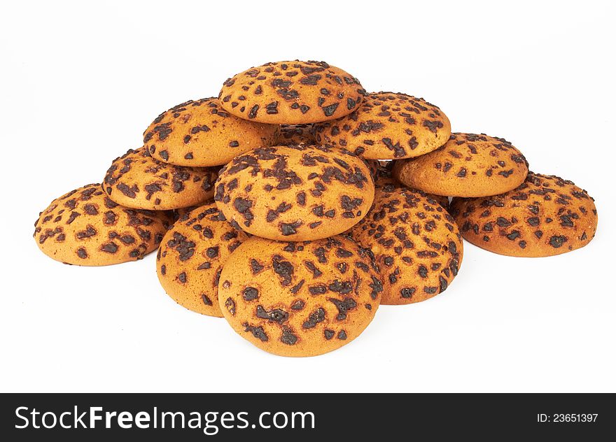 Chocolate homemade pastry on white background. Chocolate homemade pastry on white background