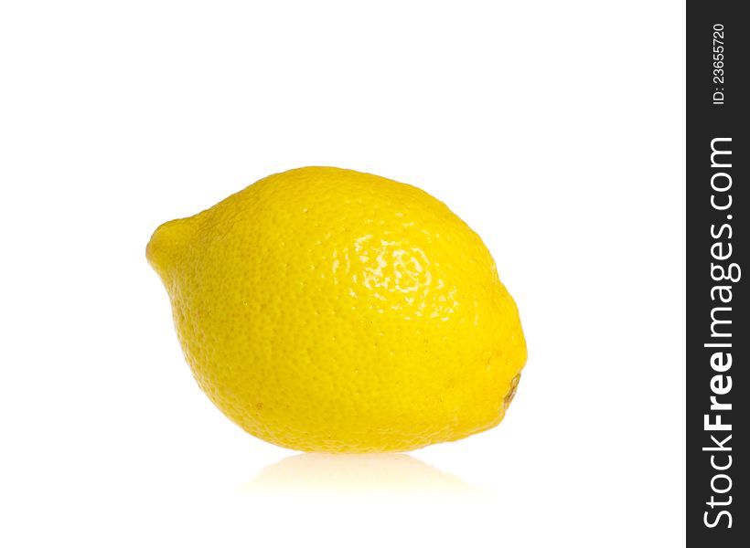 Fresh ripe lemons. on white background