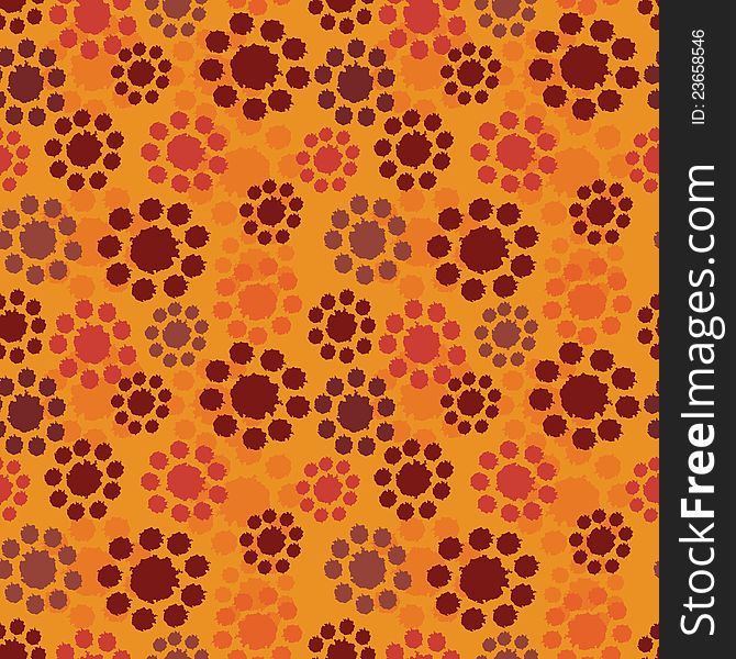 Abstract vector seamless pattern in clear orange, yellow and brown. Abstract vector seamless pattern in clear orange, yellow and brown