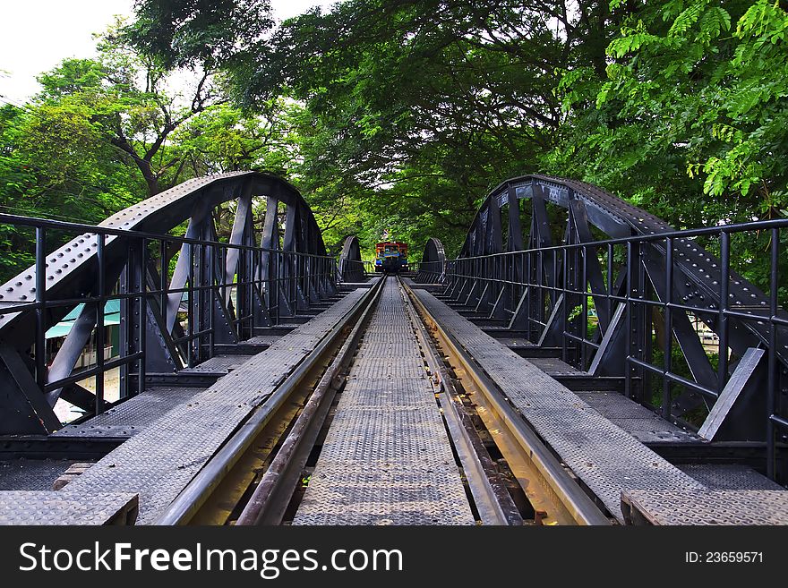 Railway railway in the forest. Railway railway in the forest