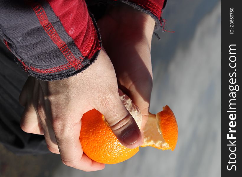 Peeling An Orange