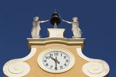 Clock Tower At Town Hall. &x28;Bardolino, Italy&x29; Royalty Free Stock Images