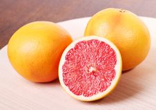 Fresh Red Grapefruit Royalty Free Stock Images
