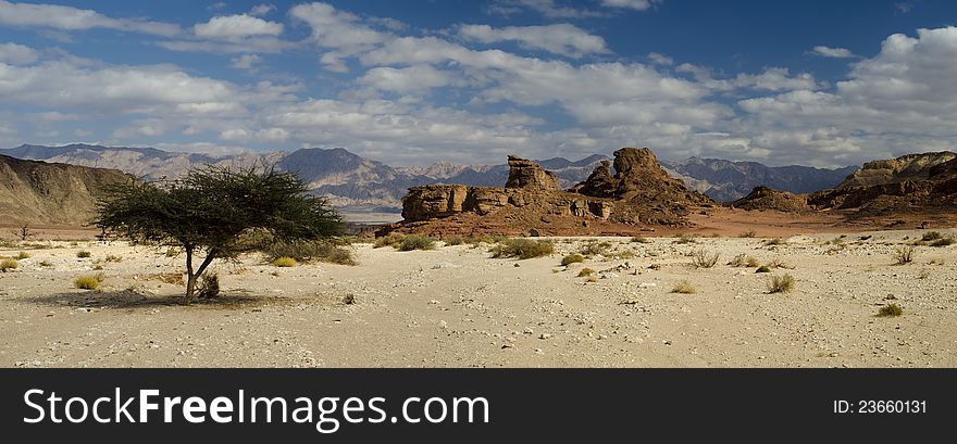 Geological formations in Timna park, Israel