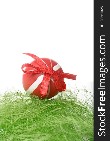 Easter Egg On Green Grass