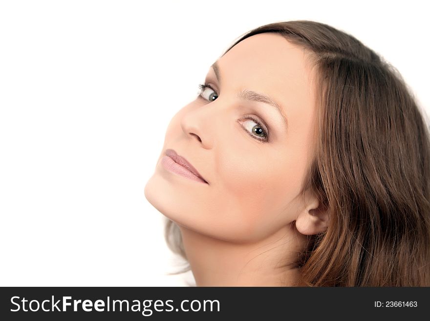 Close-up portrait of a beautiful woman