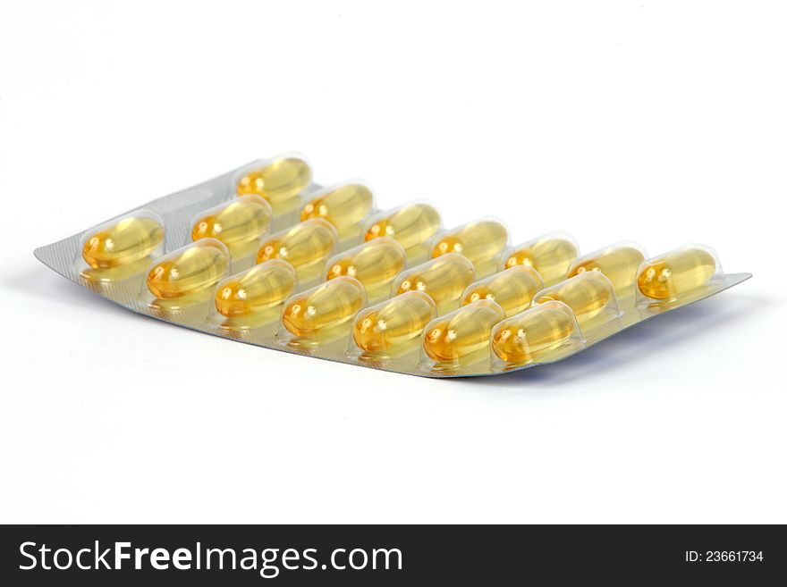Yellow Pills In Blister