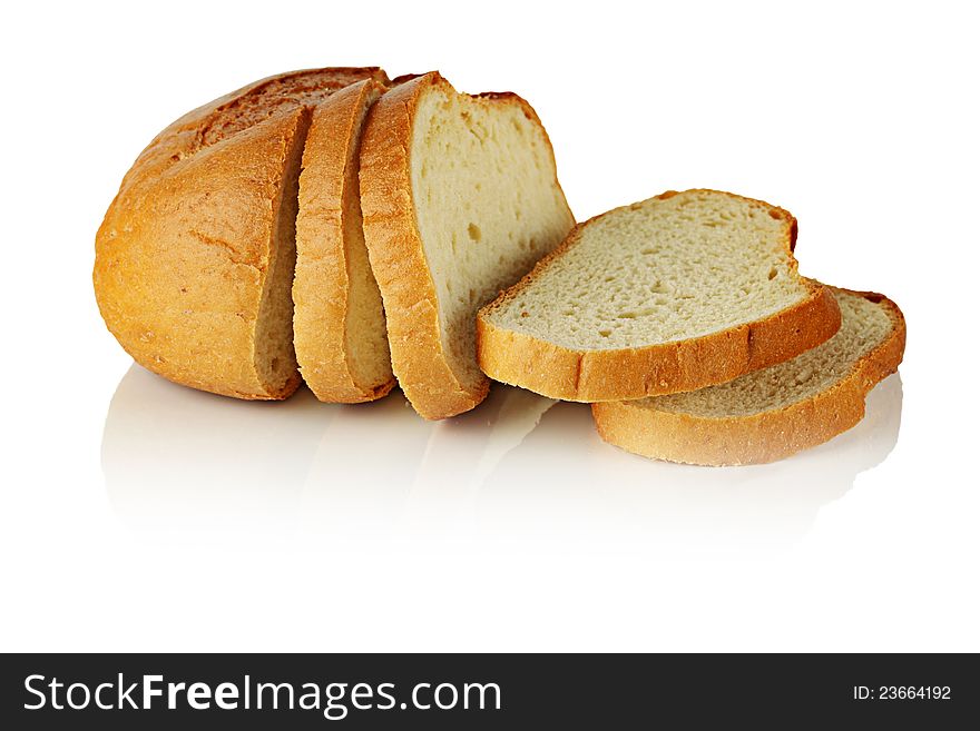 Bread on a white background. Bread on a white background.