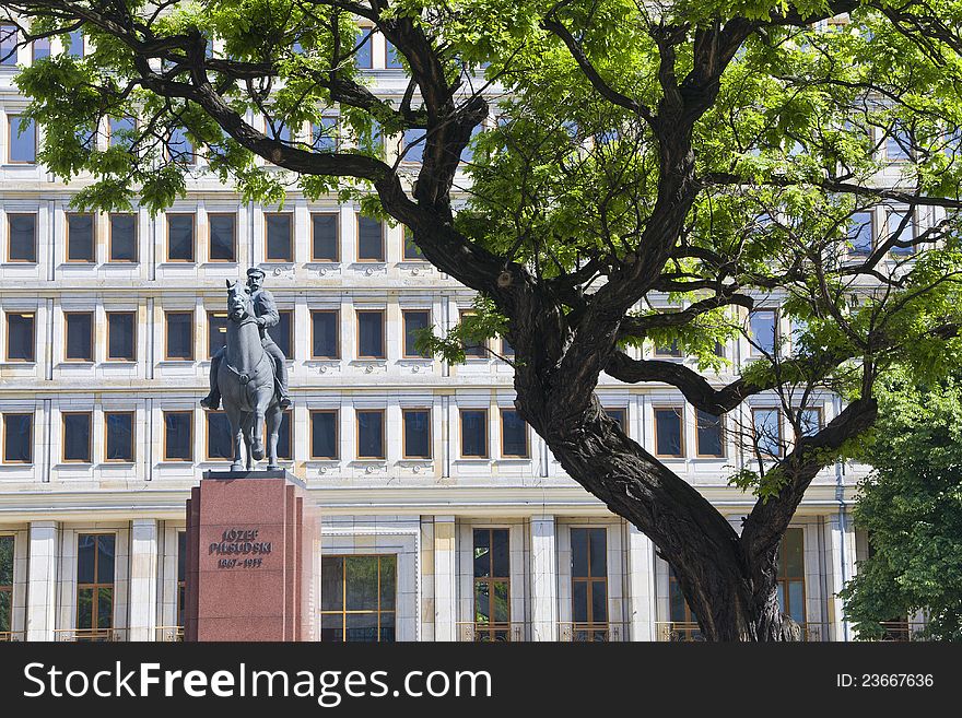 Monument of Jozef Pilsudski in Katowice Poland. Monument of Jozef Pilsudski in Katowice Poland