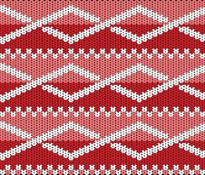 Knitted Texture With Ornament Royalty Free Stock Images