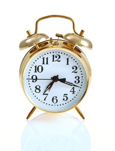 Golden Bell Alarm Clock Royalty Free Stock Photo