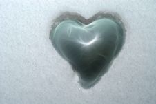 Heart In Snow Stock Photo