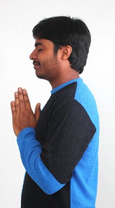 Free Photo Of Youth Praying With White Background Stock Image - 23679341