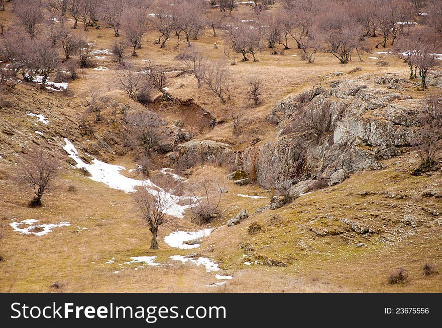 Picturesque mountain landscape with rocks. Picturesque mountain landscape with rocks