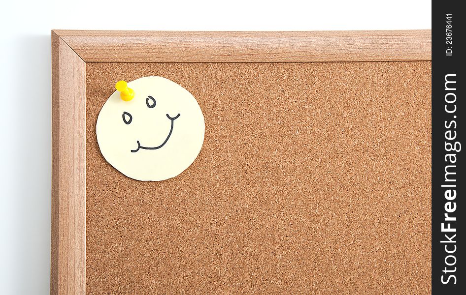 Happy day smiling note board. Happy day smiling note board