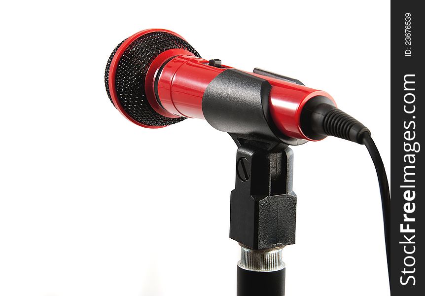 Stage Mic on stand for singer. Stage Mic on stand for singer