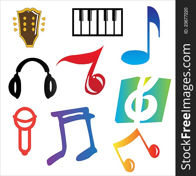 This´s a pack of vectorized music elements. Full editable. This´s a pack of vectorized music elements. Full editable.