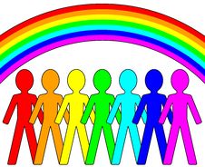 Rainbow People - Vector Concept Royalty Free Stock Photo Rainbow People - Vector Concept Royalty Free Stock Photo